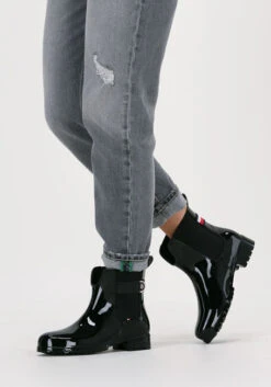 Tommy Hilfiger Th Hardware Rainboot Bottes En Caoutchouc En Noir -Boutique Blackburn 206602 8