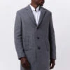 Tommy Hilfiger Manteau Dressed Casual Wool Mix Coat En Gris