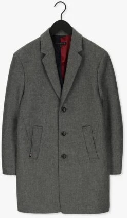 Tommy Hilfiger Manteau Dressed Casual Wool Mix Coat En Gris -Boutique Blackburn 234583 5