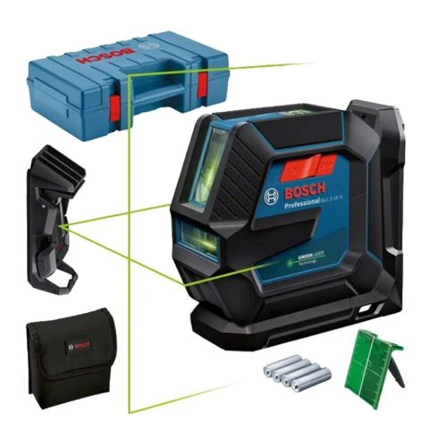 Laser Lignes 4x1,5V Bosch GLL 2-15 G + Accessoires En Coffret - 0601063W02 1 Laser Lignes 4x1,5V Bosch GLL 2-15 G + Accessoires En Coffret - 0601063W02