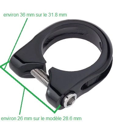 Collier De Serrage Tige De Selle Noir 2 Collier De Serrage Tige De Selle Noir – Image 2