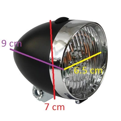 Feu Avant Vélo Vintage Sur Fourche 3 LEDs 4 Feu Avant Vélo Vintage Sur Fourche 3 LEDs – Image 4