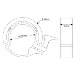 Sonnette Pour Vélo Classic Large Noire Knog Oi -Boutique Blackburn sonnette pour velo classic large noire knog oi full 4