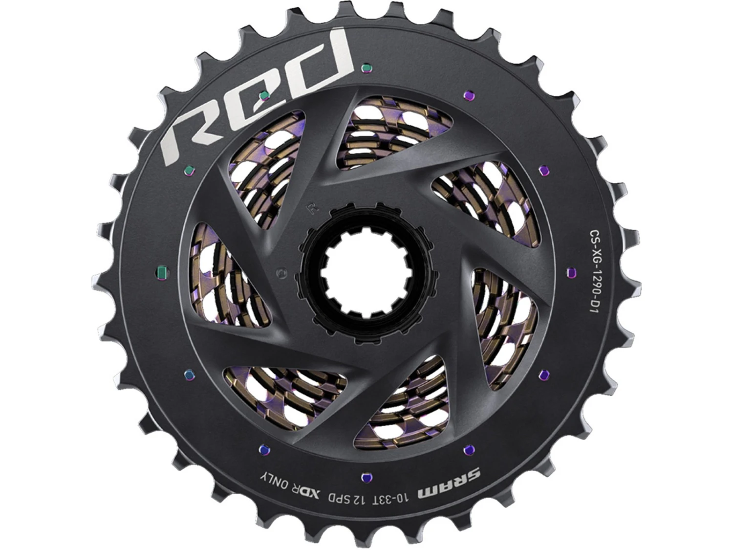 SRAM Cassette Red Rainbow XG-1290 12 Vitesses 10-33 Dents 3 SRAM Cassette Red Rainbow XG-1290 12 Vitesses 10-33 Dents – Image 3